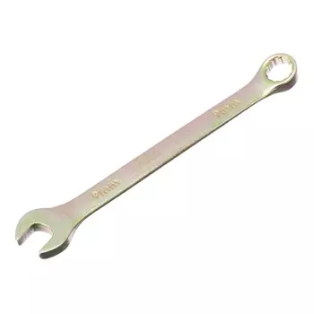 Ключ комбинированный Сибртех 14975 (9 мм, желтый цинк)