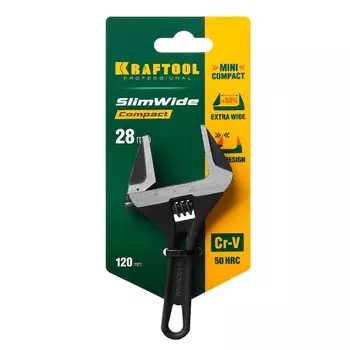 Ключ разводной Kraftool SlimWide-K 27266-15, 120/28 мм