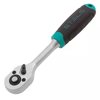 Ключ-трещотка Stels 14025 (1/4", 72 зуба, с быстрым сбросом, CrV)