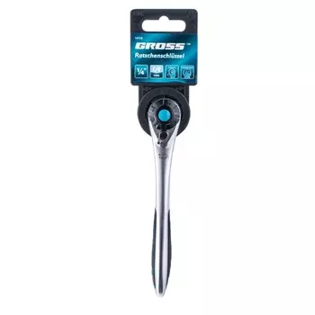Ключ трещоточный, 120 зубьев 1/4" Gross 14135