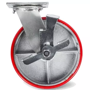Колесо большегрузное поворотное с тормозом SCpb 63 14838, 150 мм