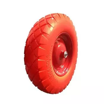 Колесо для тачки Variant 12410. К99-2ЛС ПУ (литое), 3.25/3.00-8, с подшипником 20 мм