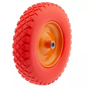 Колесо Palisad 68977, полиуретановое, 4.80/4-8, длина оси 90мм, подшипник 20мм