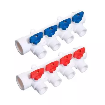 Коллектор распределительный Tebo 030091263 (32х20х4 выхода, универсальный, с кранами)