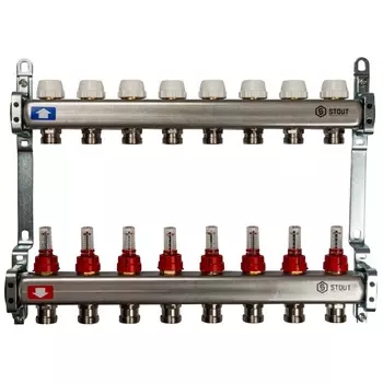 Коллекторная группа Stout SMS 0917 000008, 8 выходов