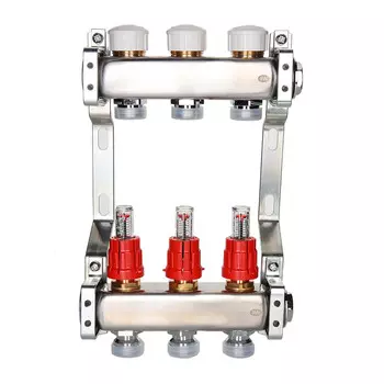 Коллекторная группа Valtec VTc.584.EMNX.0603, 1", 3 x 3/4", евроконус