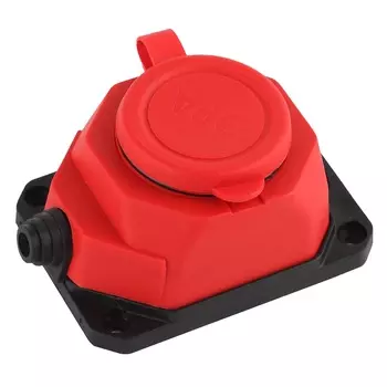 Колодка каучуковая с заземлением Эра K-1e-RED-IP44