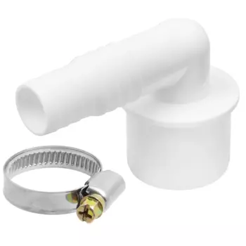 Комплект для подключения сливного шланга стиральных и п/м машин Masterprof угловой D40 мм, ИС.110668