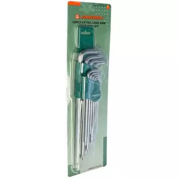 Комплект ключей TORX Jonnesway H12S110S Extra Long (10 предметов, г-образные, вес 0.48 кг)