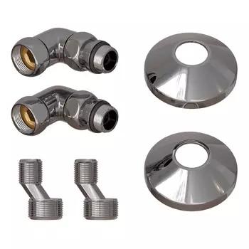 Комплект подключения для полотенцесушителя Point PN93412 3/4"х1/2" г/ш со сгоном, хром