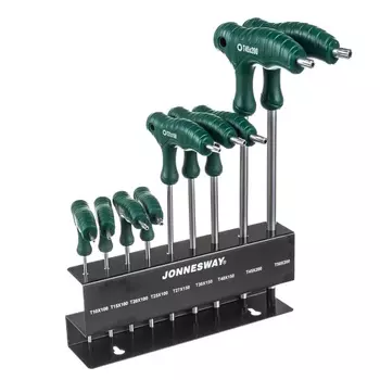 Комплект угловых ключей Jonnesway H10MT09S, "TORX", T10-T50, 9 предметов