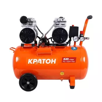 Компрессор Кратон AC-420-50-OFHS с прямой передачей безмасляный 50л 420 л/мин 3 01 01 056