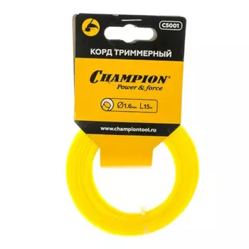 Корд триммерный Champion Round C5001, 1.6мм* 15м, круглый в мотке