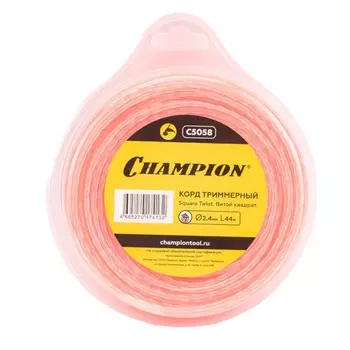 Корд триммерный Champion Square Twist DUO C5058, 2.4мм*44м, витой квадрат