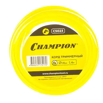 Корд триммерный Champion Star C5023, звезда, 1,6 мм, 15 м