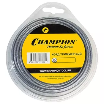 Корд триммерный Champion Tri-twist C7049, 3.0мм*50м, витой треугольник