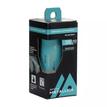 Коронка алмазная сегментная Metallica Optima 902103 (35x63 мм, М16, без хвостовика, по бетону)
