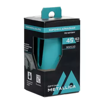 Коронка алмазная сегментная Metallica Optima 902110 (45x63 мм, М16, без хвостовика, по бетону)