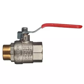 Кран шаровой Valtec BASE ВР-НР 3/4" стальная рукоятка VT.215.N.05