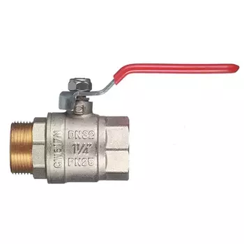 Кран шаровой Valtec BASE VT.215.N.07 (ВР-НР, 1 1/4", стальная рукоятка, никель)