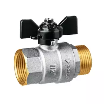 Кран шаровой Зубр 51325-1/2 d 1/2", ручка "бабочка"