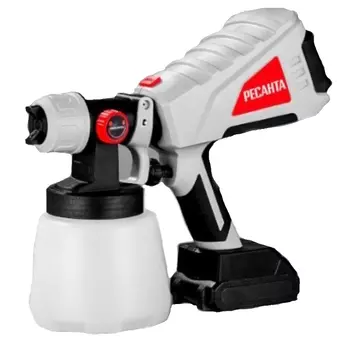 Краскопульт аккумуляторный Ресанта АКП-20Li 75/17/3, в комплекте 1 АКБ и ЗУ