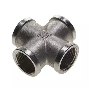 Крестовина General Fittings 51048-3/4 никелированная латунь, г/г/г/г, 3/4"