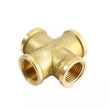 Крестовина General Fittings 51049-3/4 латунь, г/г/г/г, 3/4"
