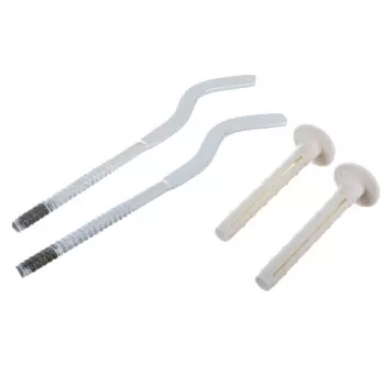 Кронштейн для радиатора MasterProf ИС.030132, с дюбелем диаметром 7,5x180мм, белый, сплющенный, 2 шт