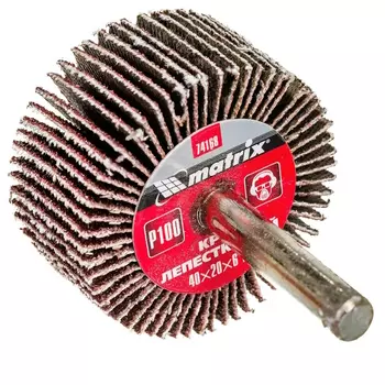 Круг лепестковый для дрели Matrix 74168, P100, 40 х 20 х 6 мм