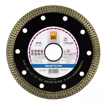 Круг отрезной алмазный PDT Relief Ultra 1А1R (125х1.2х10х22.2 мм) 820205RLFU