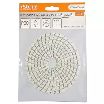 Круг шлифовальный гибкий Sturm 9012-W100-30