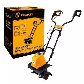Культиватор электрический Deko DKET1000-360 (мощность двигателя 1 кВт, глубина обработки 180 мм)