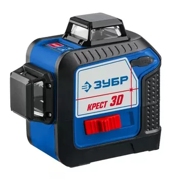 Лазерный нивелир Зубр Профессионал КРЕСТ 3D 34908, 20 - 70 м