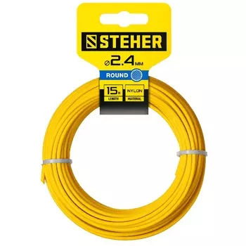 Леска для триммера Steher 75001-2.4 круг, 2.4 мм, 15 м