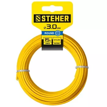 Леска для триммера Steher 75001-3.0 круг, 3.0 мм, 15 м