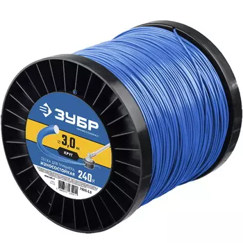 Леска для триммера Зубр Профессионал 71015-3.0, круг, 3.0 мм, 240 м