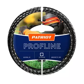 Леска для триммеров Patriot Profline 300-15-5 805402211, витой квадрат, 3 мм, 15 м