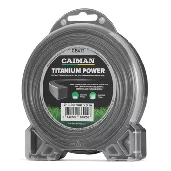 Леска профессиональная Caiman Titanium Power CB412, квадрат, 3 мм, 9 м