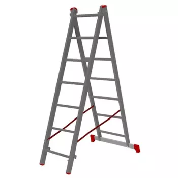 Лестница Pro Startul ST9947-12, алюминиевая, 2-х секц. 300/553см 2х12 ступ., 10,2кг