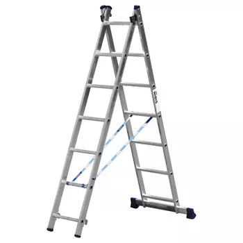 Лестница Сибин 38823-07 (универсальная, двухсекционная, 7 ступеней)