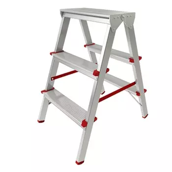 Лестница-стремянка Pro Startul ST9941-03, алюминиевая, двухсторонняя, 66 см, 3 ступени, 2,6кг
