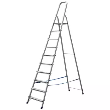 Лестница-стремянка Сибин 38801-10 алюминиевая, 10 ступеней, 208 см