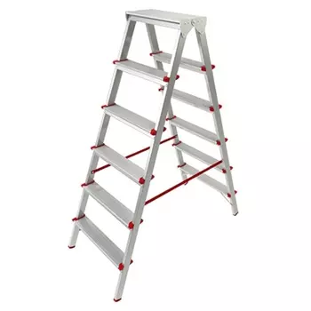 Лестница-стремянка Startul ST9941-06, алюминиевая, двухсторонняя, 132 см, 6 ступ. 5,0кг