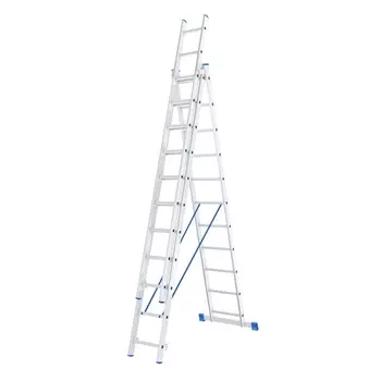 Лестница трехсекционная Сибртех 97821, 3х11 ступеней