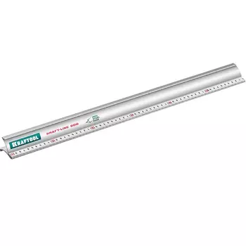 Линейка алюминиевая Kraftool KRAFT-LINE 34275-60 усиленная со стальной направляющей 0.6м