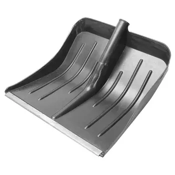 Лопата снеговая Метелица 410x420 мм с оцинкованной планкой, без черенка