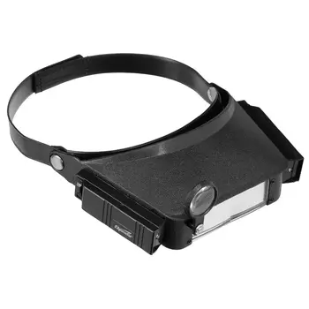Лупа Sparta 913825, с дополнительными линзами, с подсветкой, для закрепления на голове