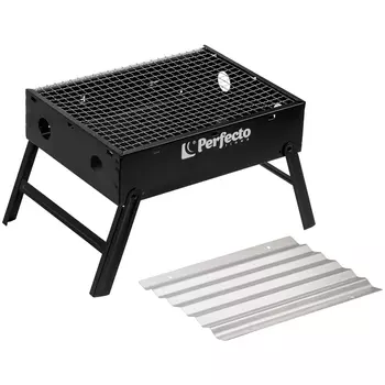 Мангал-барбекю Perfecto Linea 47-135273 (складной с решеткой, 35х27х23 см, сталь)