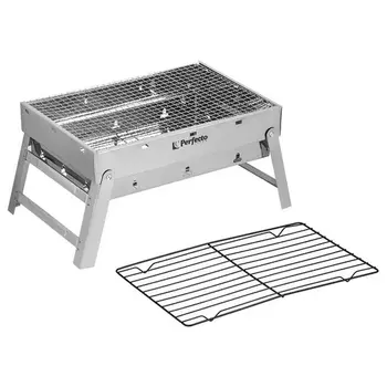 Мангал-барбекю Perfecto Linea 47-243292 (складной с решеткой, 43х29х23 см, нержавеющая сталь)